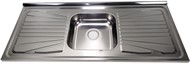 Pia de cozinha de aço inox 120 x 52 cm Fabrinox modelo PS1200